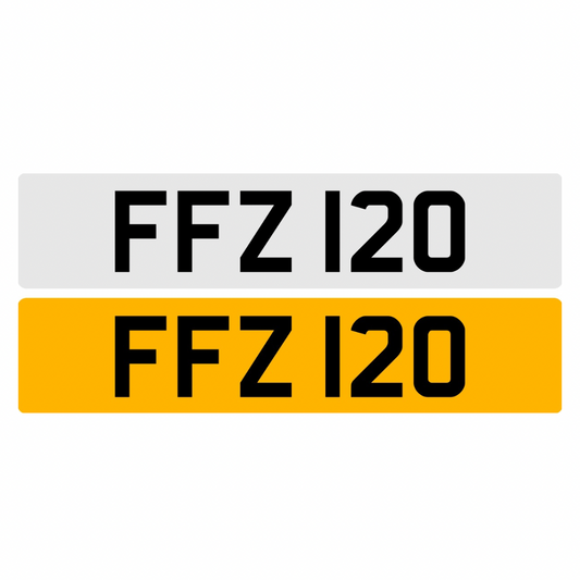 FFZ120 - 3x3 Dateless Registration Plate