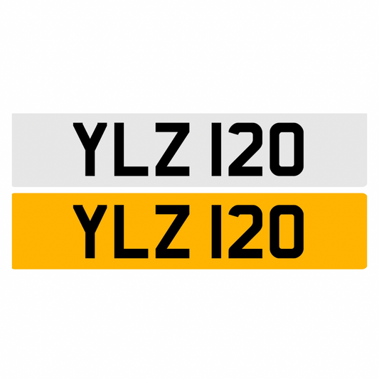 YLZ120 - 3x3 Dateless Registration Plate