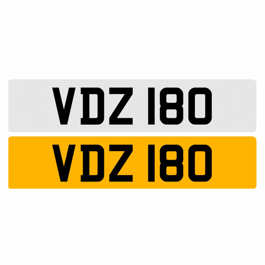 VDZ180 - 3x3 Dateless Registration Plate