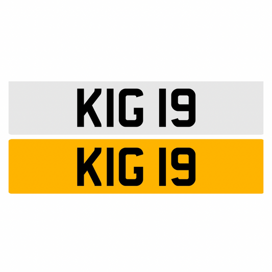 KIG19 - 3x2 Dateless Registration Plate