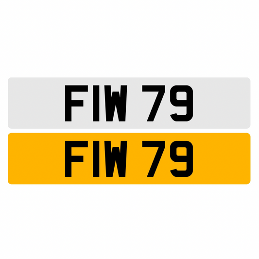 FIW79 - 3x2 Dateless Registration Plate