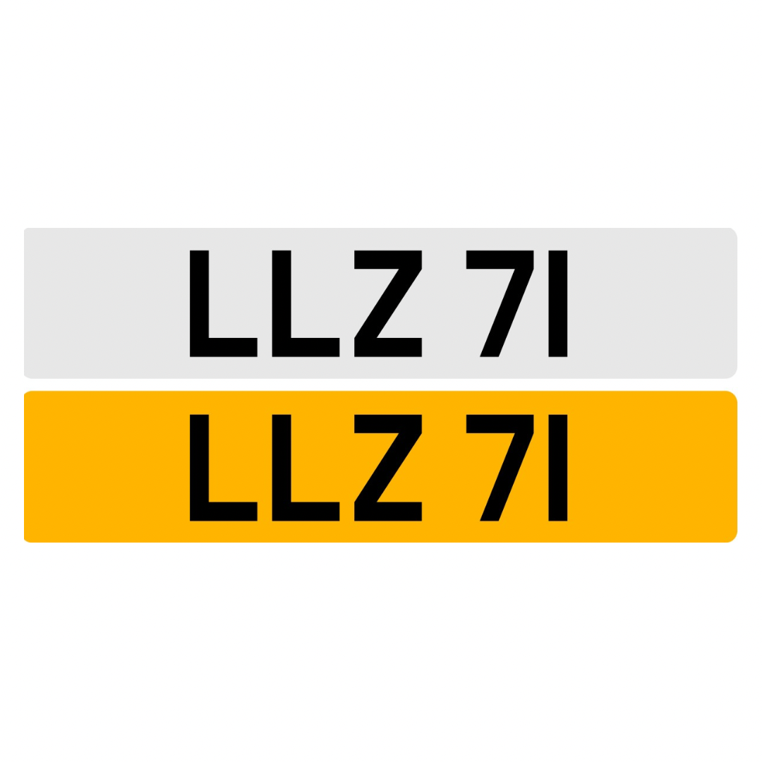 LLZ71 - 3x2 Dateless Registration Plate