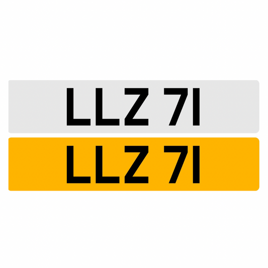 LLZ71 - 3x2 Dateless Registration Plate