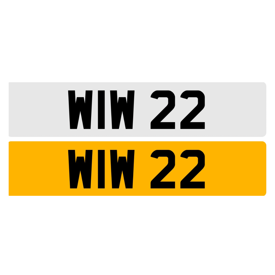 WIW22 - 3x2 Dateless Registration Plate