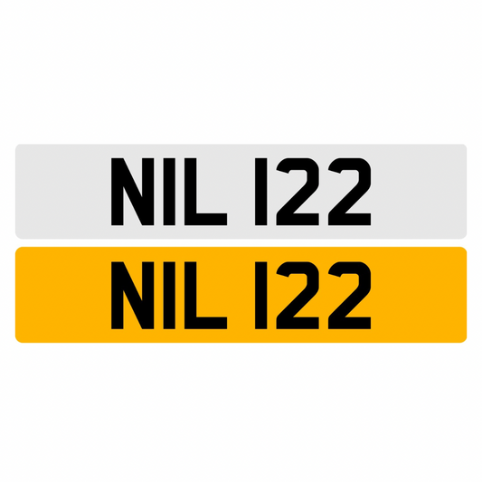 NIL122 - 3x3 Dateless Registration Plate