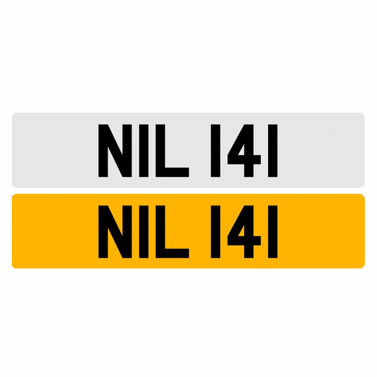 NIL141 - 3x3 Dateless Registration Plate