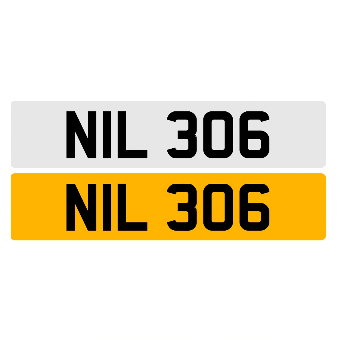 NIL306 - 3x3 Dateless Registration Plate