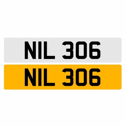 NIL306 - 3x3 Dateless Registration Plate