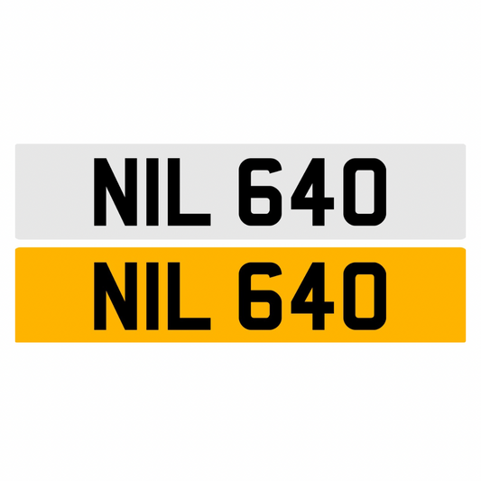 NIL640 - 3x3 Dateless Registration Plate