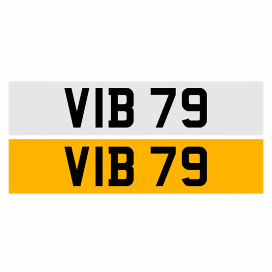 VIB79 - 3x2 Dateless Registration Plate