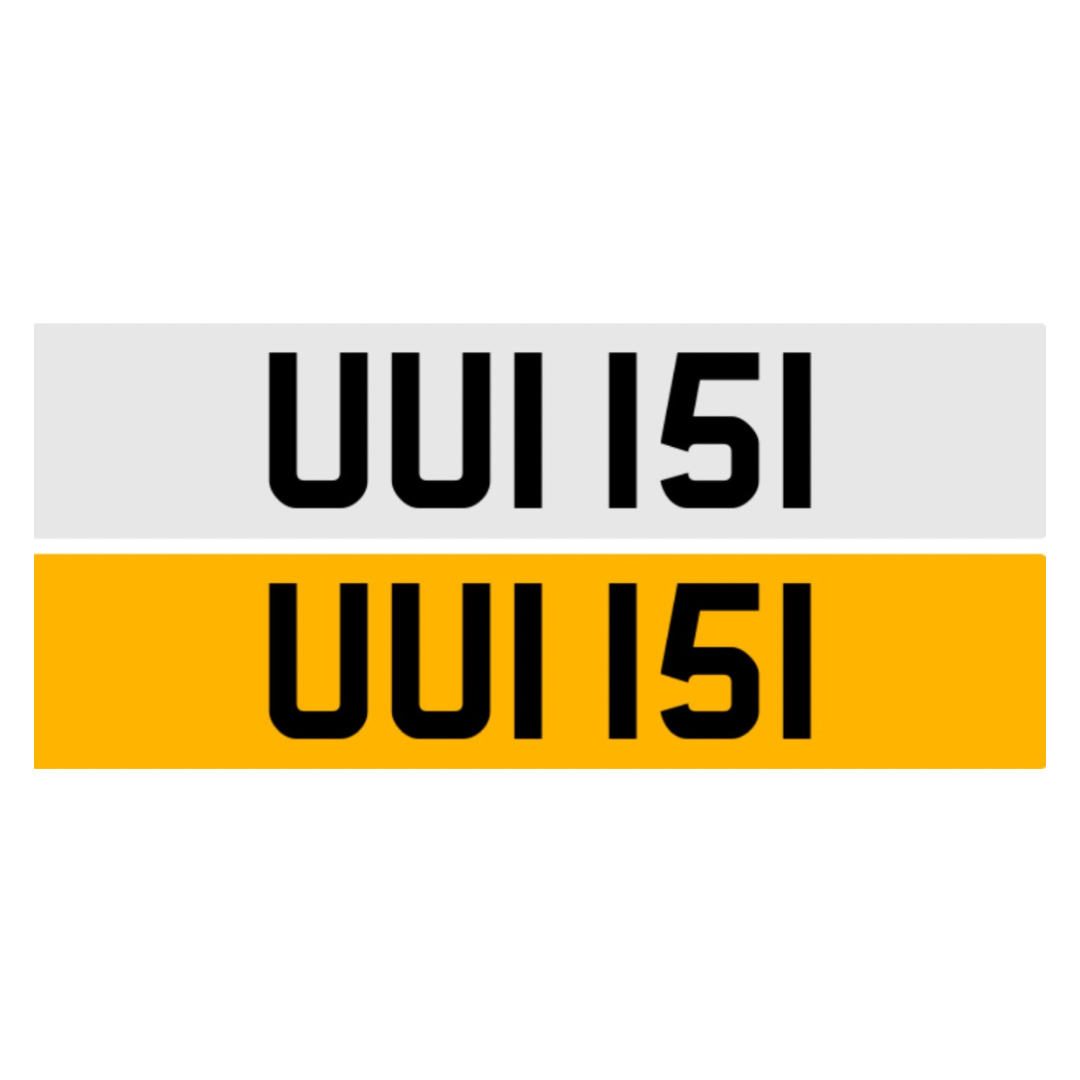 UUI151 - 3x3 Dateless Registration Plate