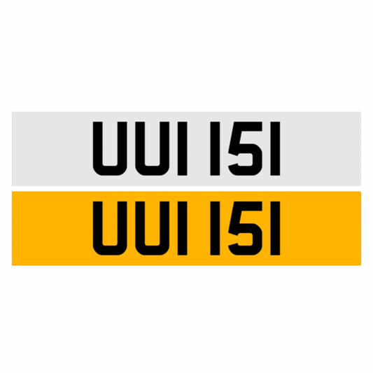 UUI151 - 3x3 Dateless Registration Plate
