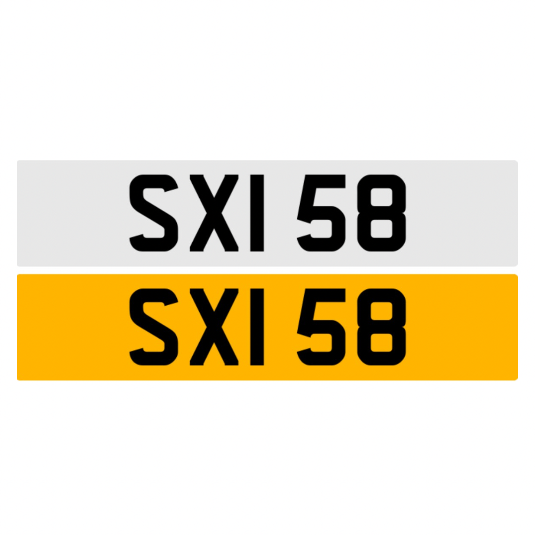SXI58 - 3x2 Dateless Registration Plate