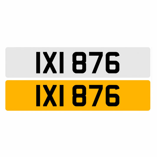 IXI876 - 3x3 Dateless Registration Plate