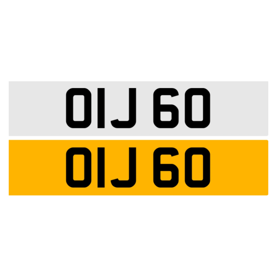 OIJ60 - 3x2 Dateless Registration Plate
