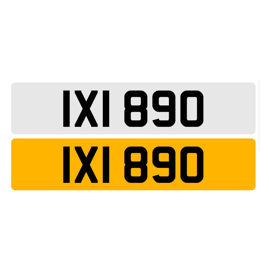 IXI890 - 3x3 Dateless Registration Plate