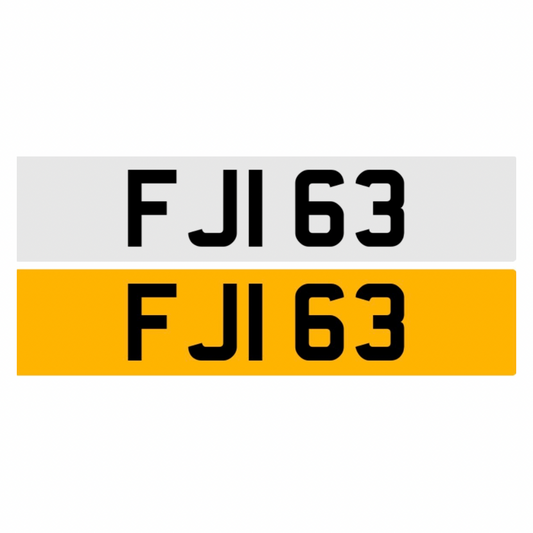 FJI63 - 3x2 Dateless Registration Plate