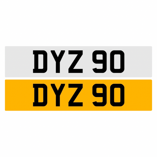 DYZ90 - 3x2 Dateless Registration Plate