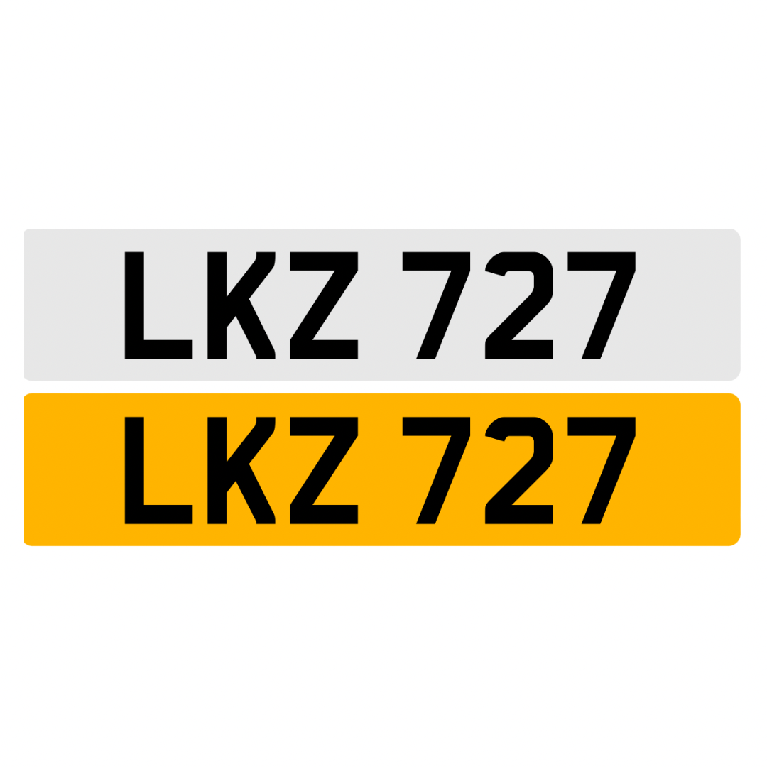 LKZ727 - 3x3 Dateless Registration Plate