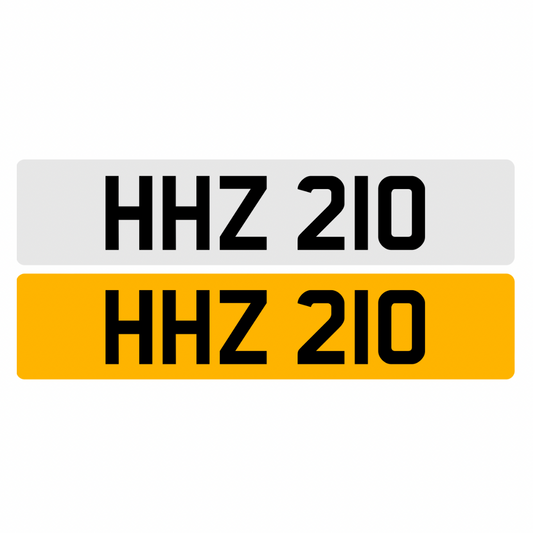 HHZ210 - 3x3 Dateless Registration Plate