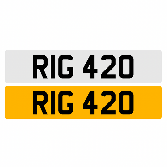 RIG420 - 3x3 Dateless Registration Plate