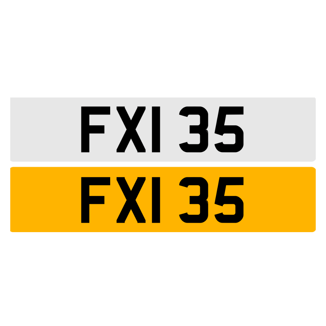 FXI35 - 3x2 Dateless Registration Plate