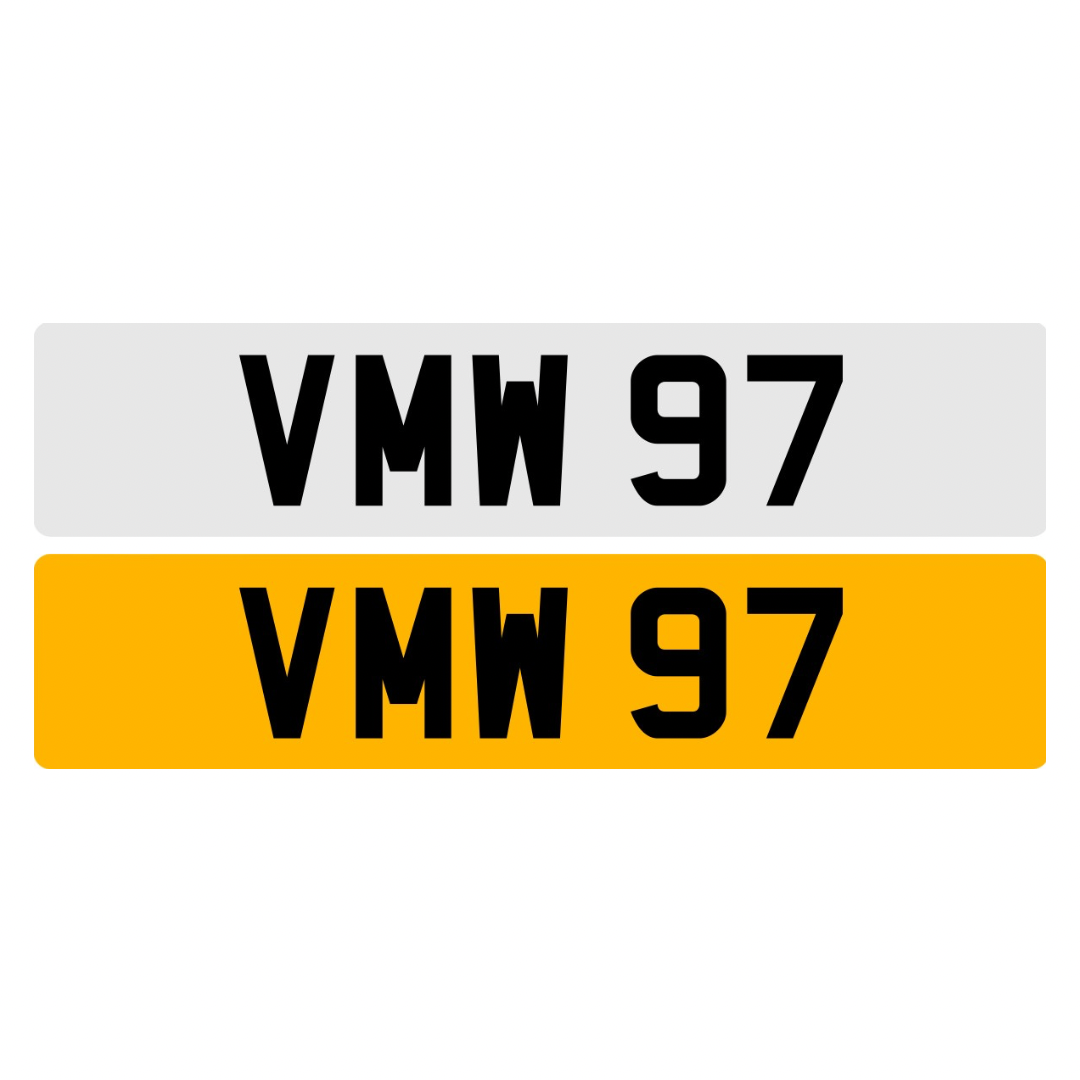 VMW97 - 3x2 Dateless Registration Plate