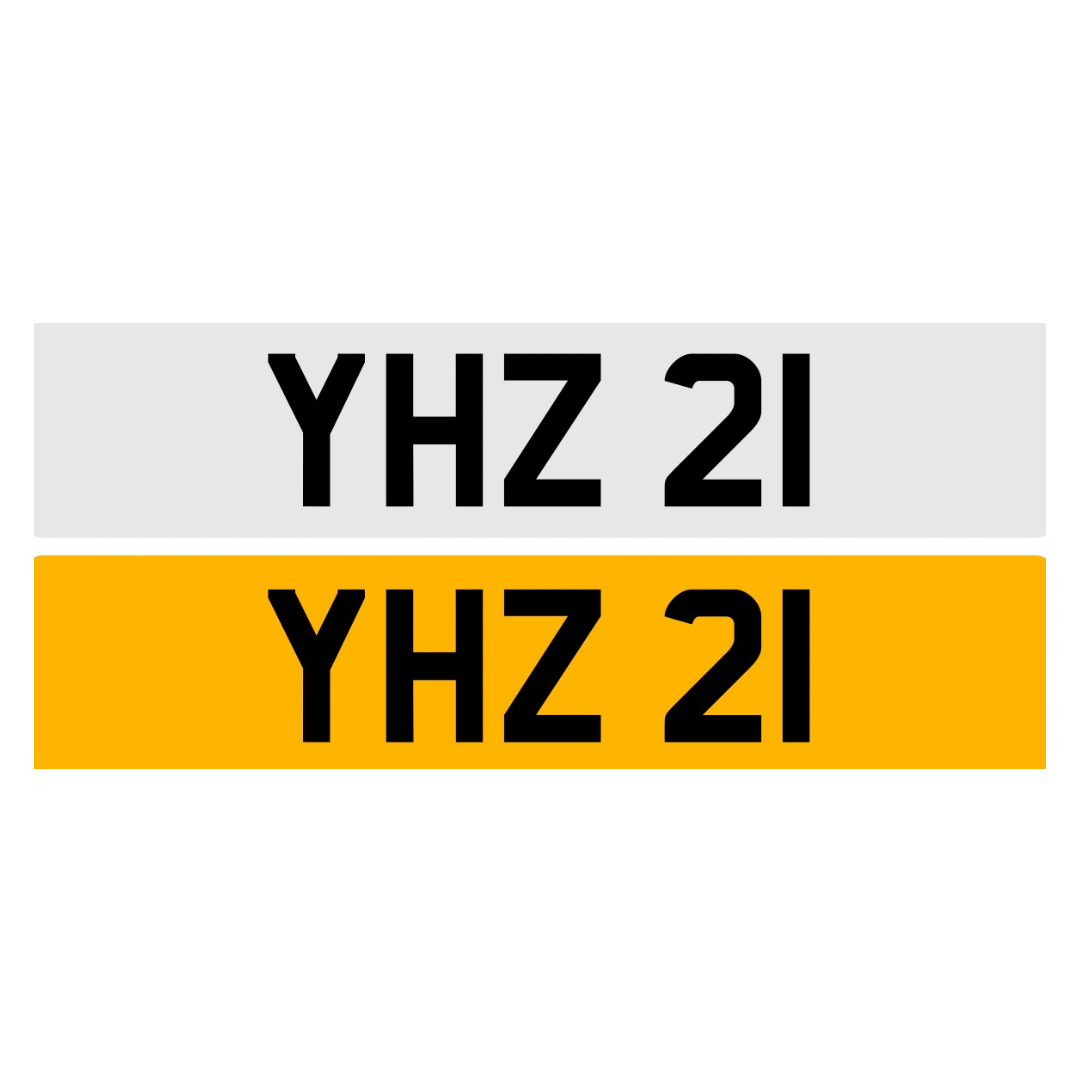 YHZ21 - 3x2 Dateless Registration Plate