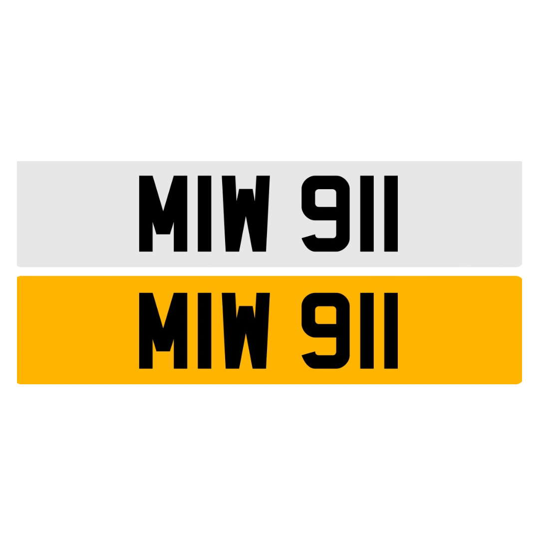 MIW911 - 3x3 Dateless Registration Plate