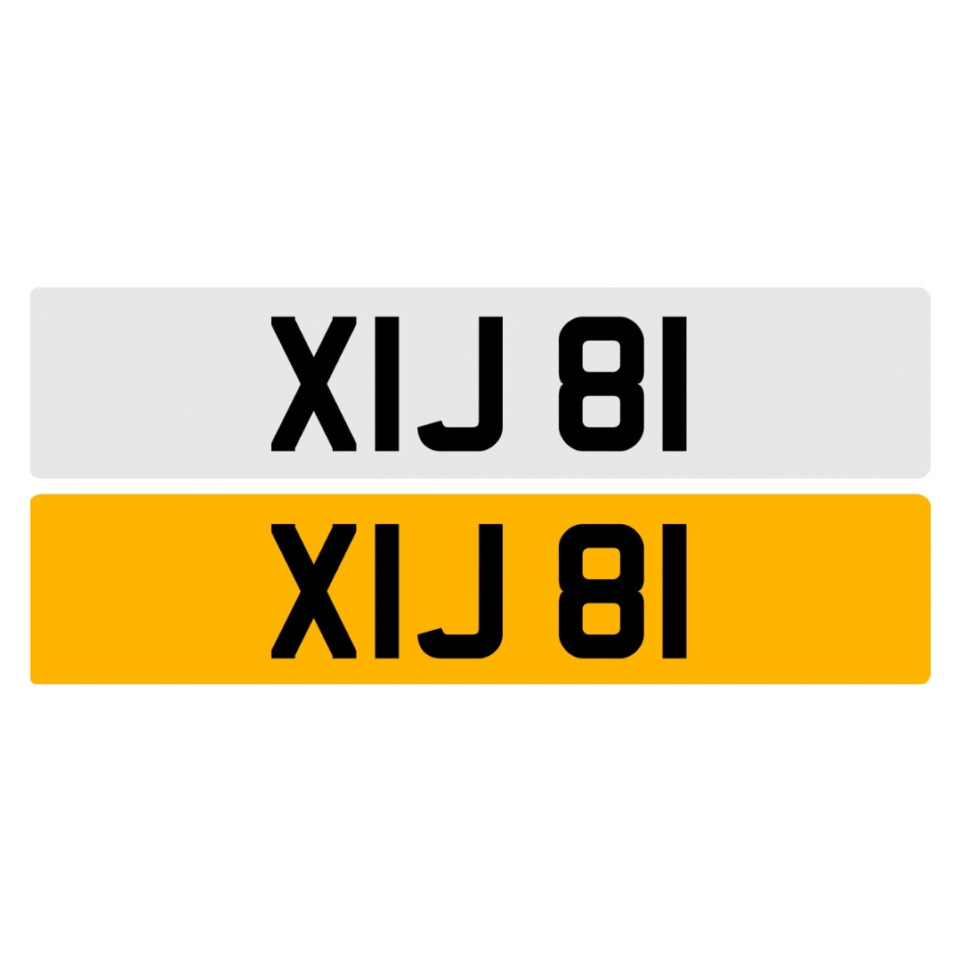 XIJ81 - 3x2 Dateless Registration Plate
