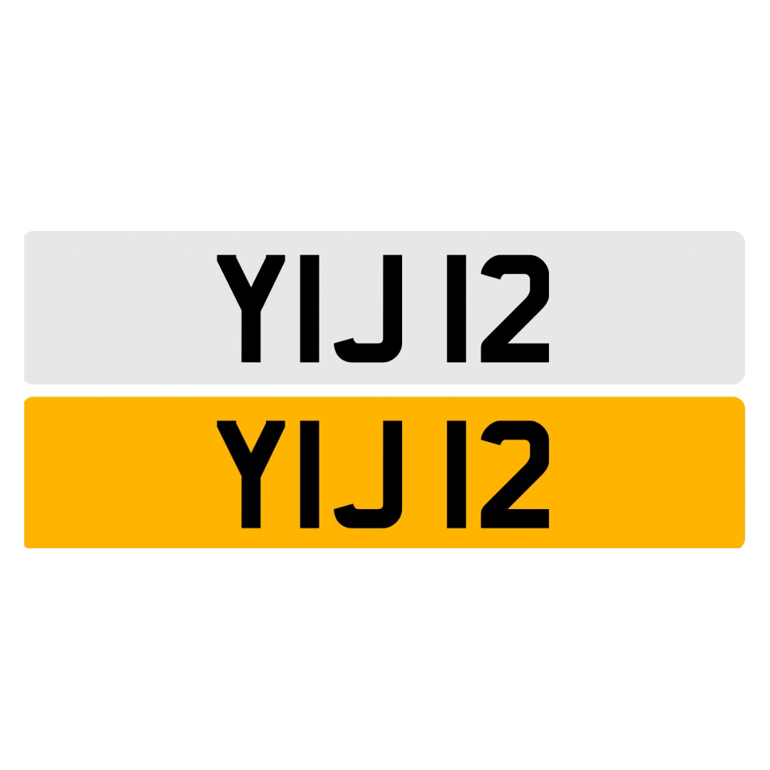 YIJ12 - 3x2 Dateless Registration Plate