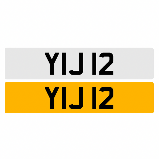 YIJ12 - 3x2 Dateless Registration Plate