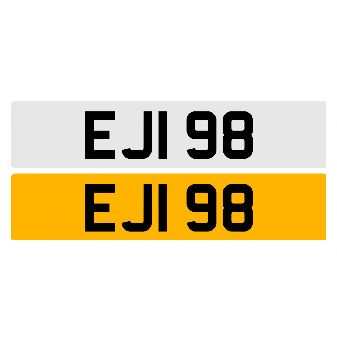 EJI98 - 3x2 Dateless Registration Plate