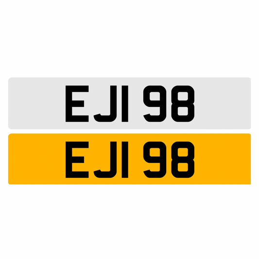 EJI98 - 3x2 Dateless Registration Plate
