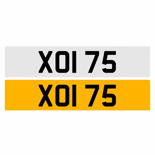 XOI75 - 3x2 Dateless Registration Plate