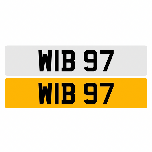 WIB97 - 3x2 Dateless Registration Plate