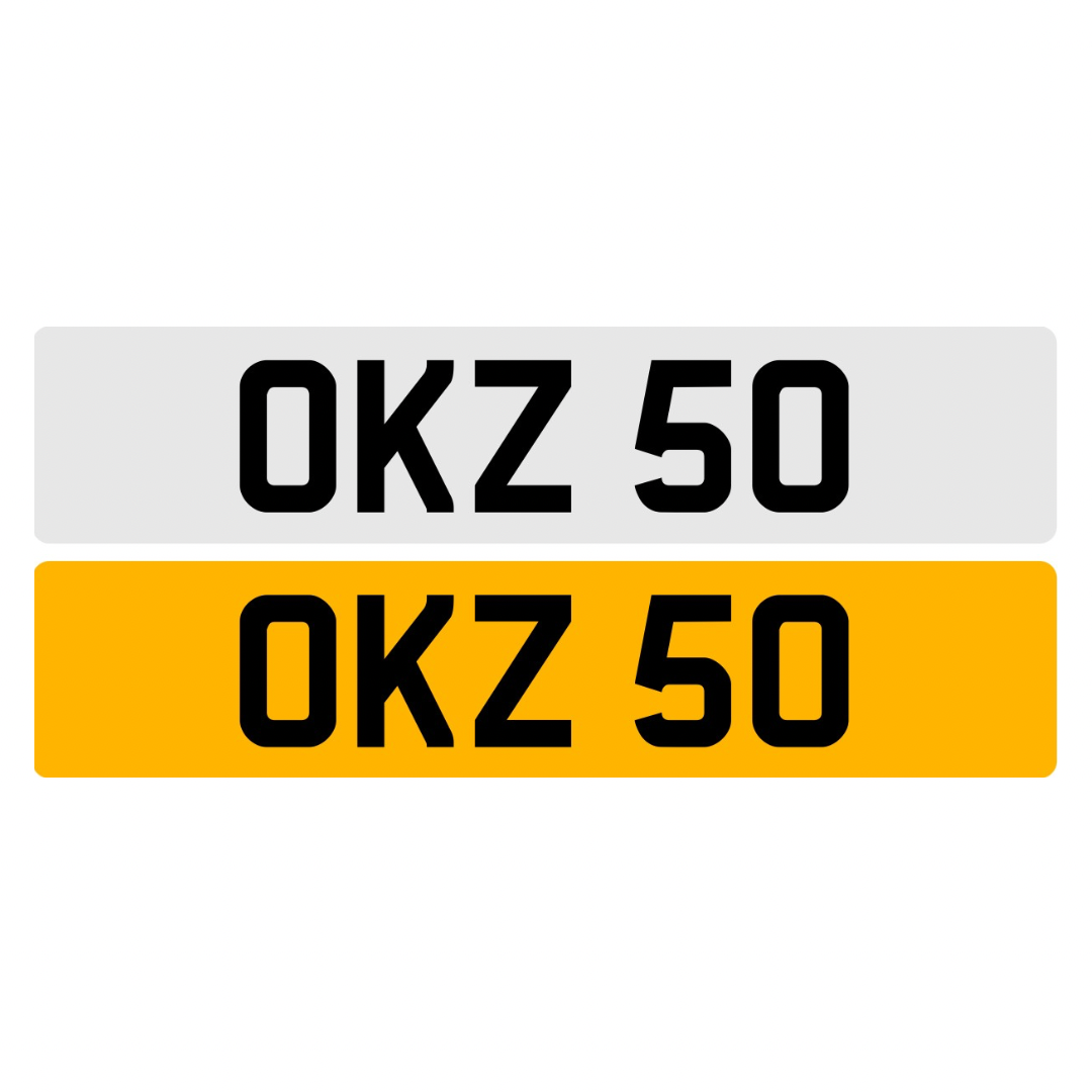 OKZ50 - 3x2 Dateless Registration Plate