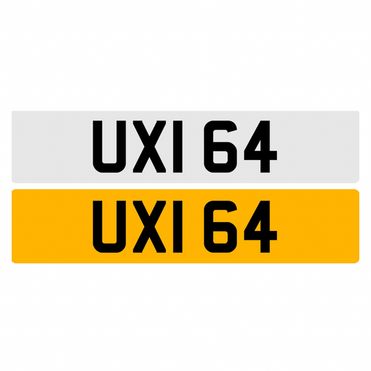 UXI64 - 3x2 Dateless Registration Plate