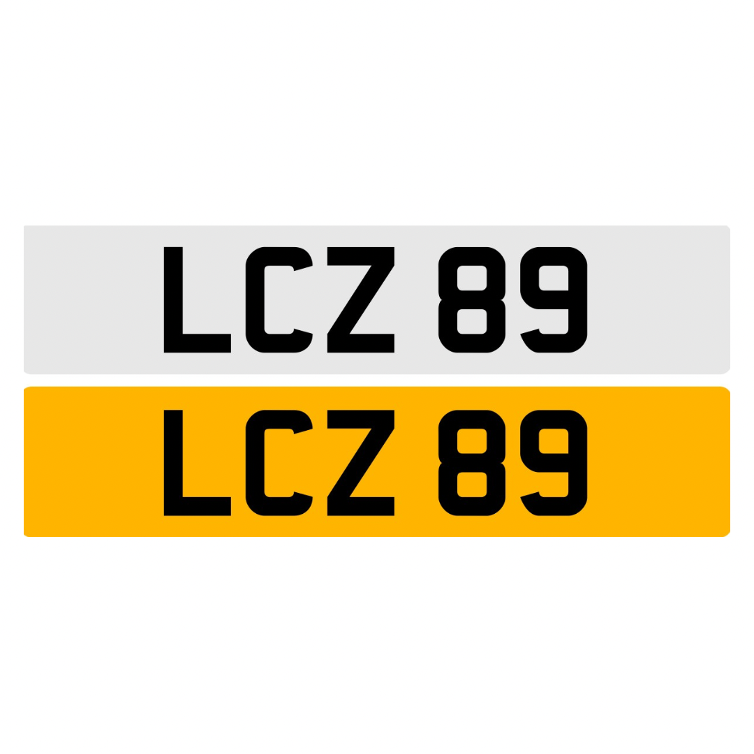 LCZ89 - 3x2 Dateless Registration Plate