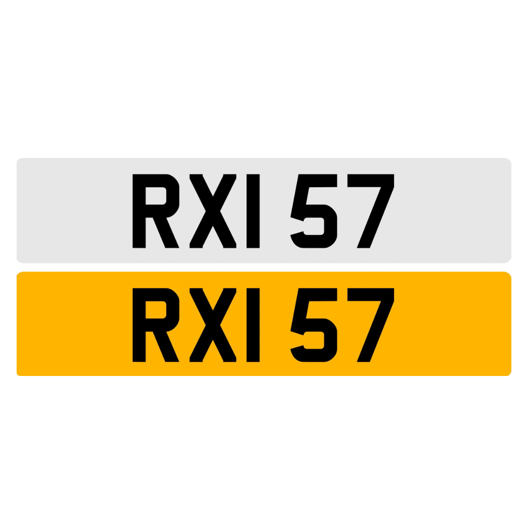 RXI57 - 3x2 Dateless Registration Plate