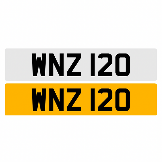 WNZ120 - 3x3 Dateless Registration Plate