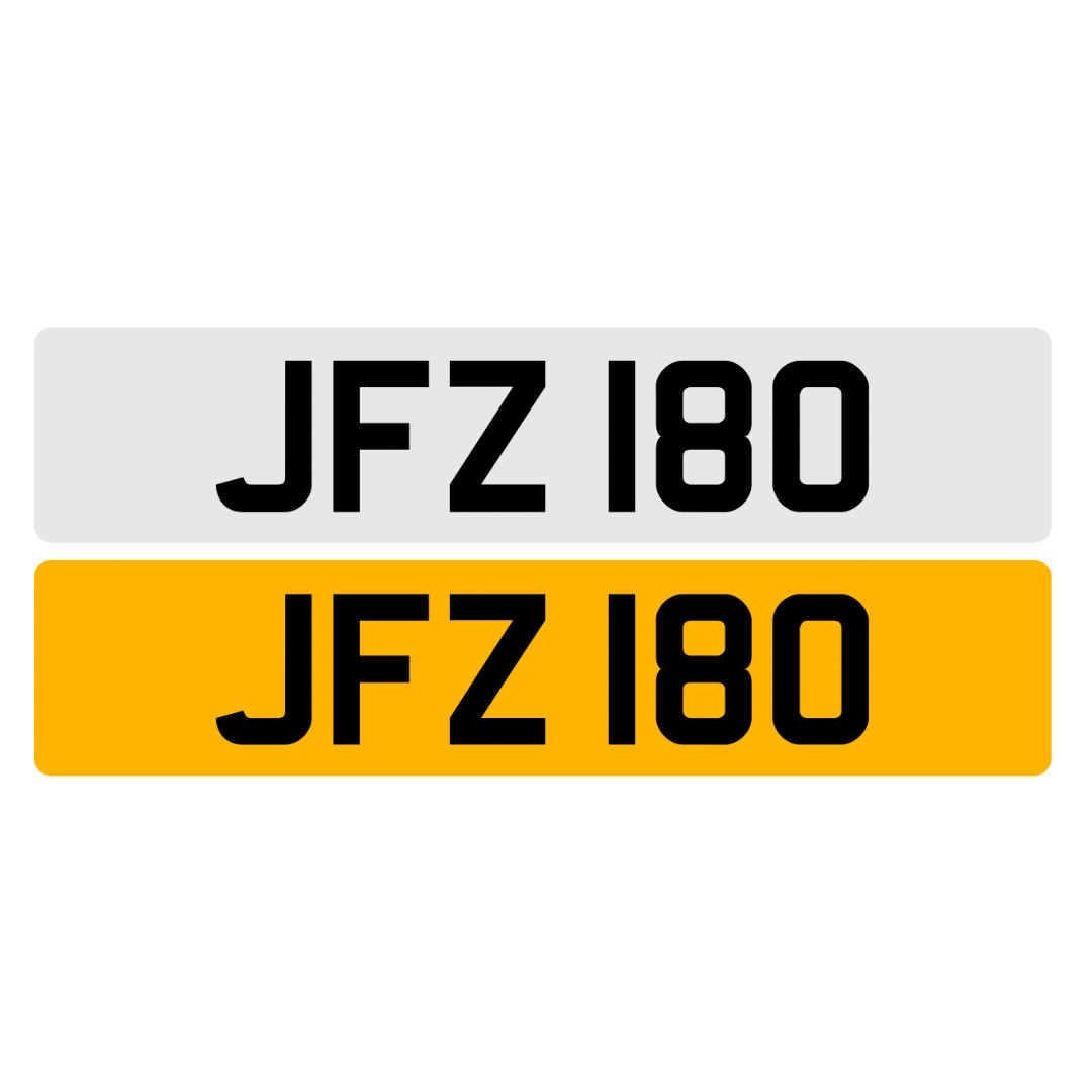 JFZ180 - 3x3 Dateless Registration Plate