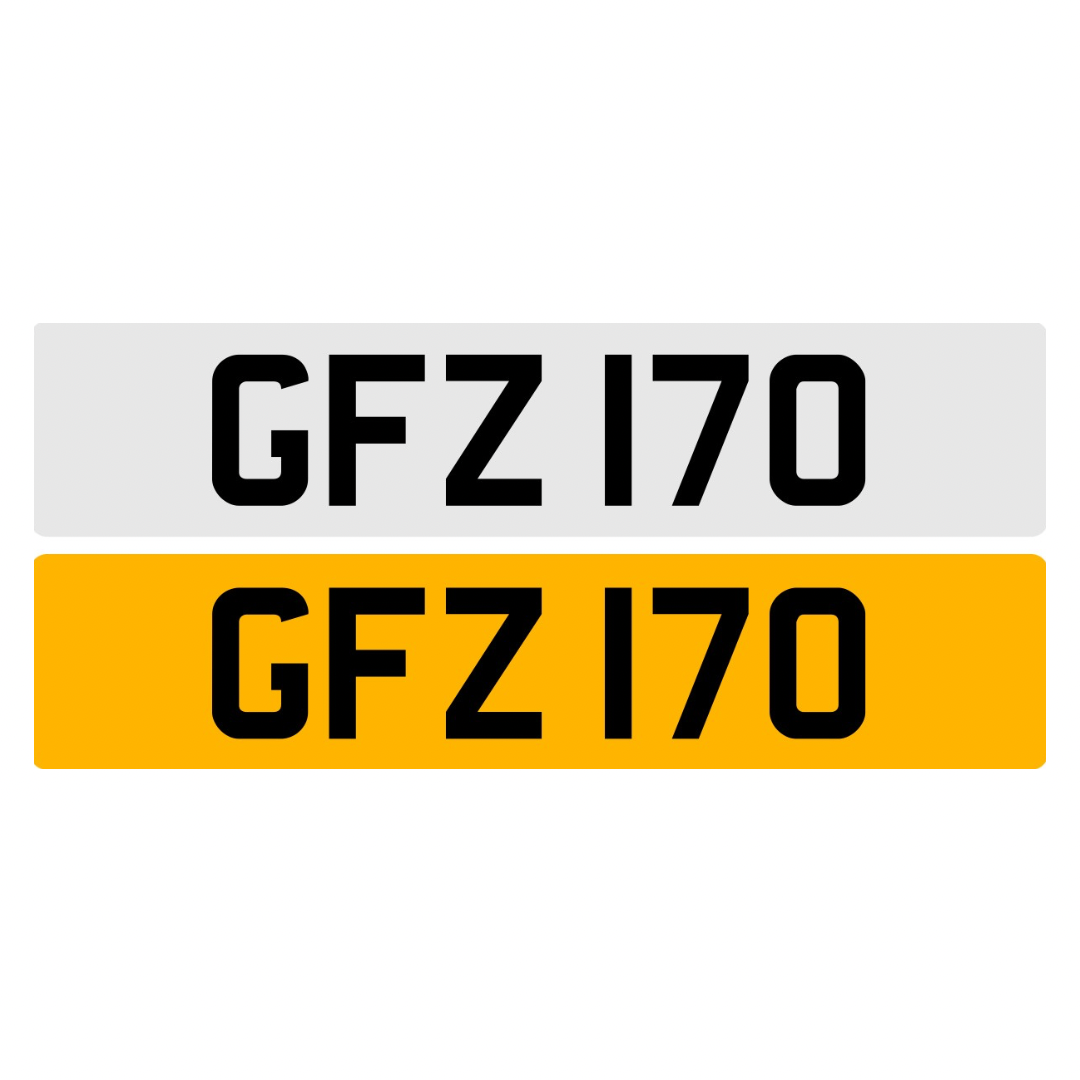 GFZ170 - 3x3 Dateless Registration Plate