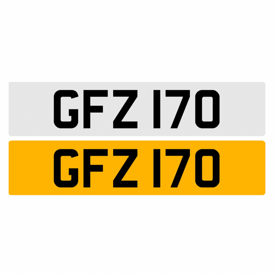 GFZ170 - 3x3 Dateless Registration Plate