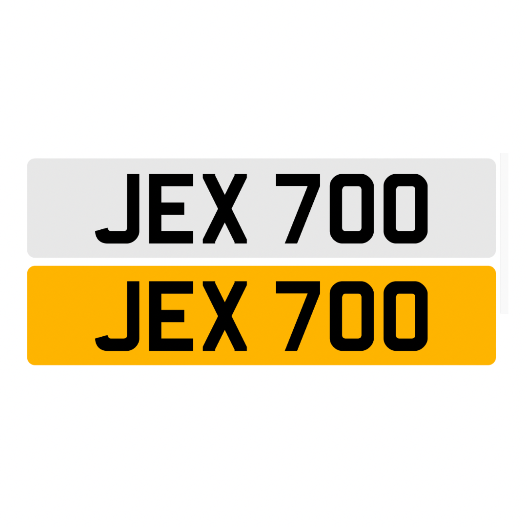 JEX700 - 3x3 Dateless Registration Plate