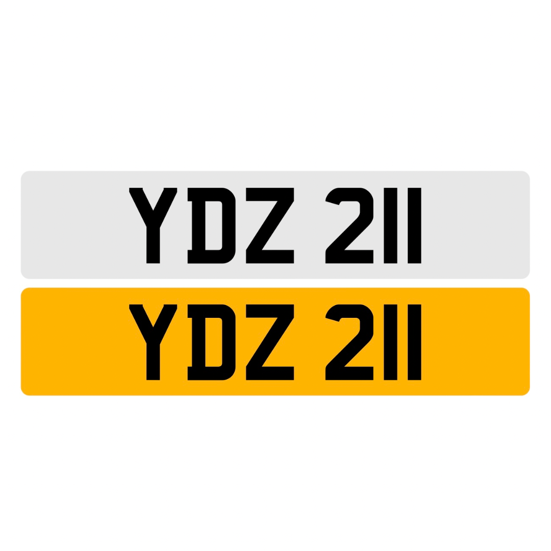 YDZ211 - 3x3 Dateless Registration Plates