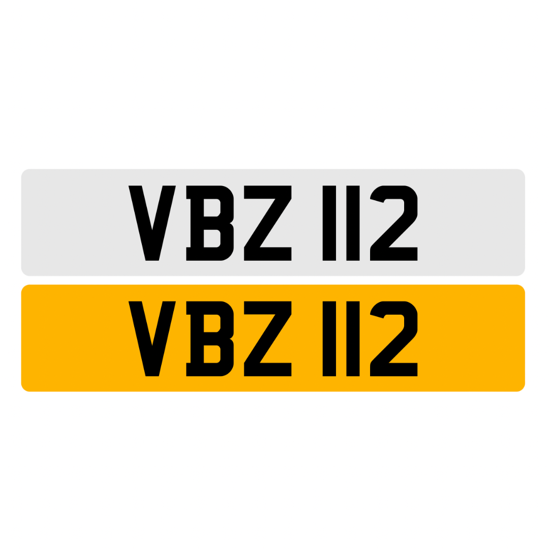 VBZ112 - 3x3 Dateless Registration Plate