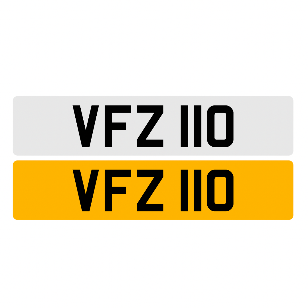 VFZ110 - 3x3 Dateless Registration Plate