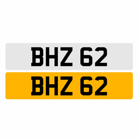 BHZ62 - 3x2 Dateless Registration Plate