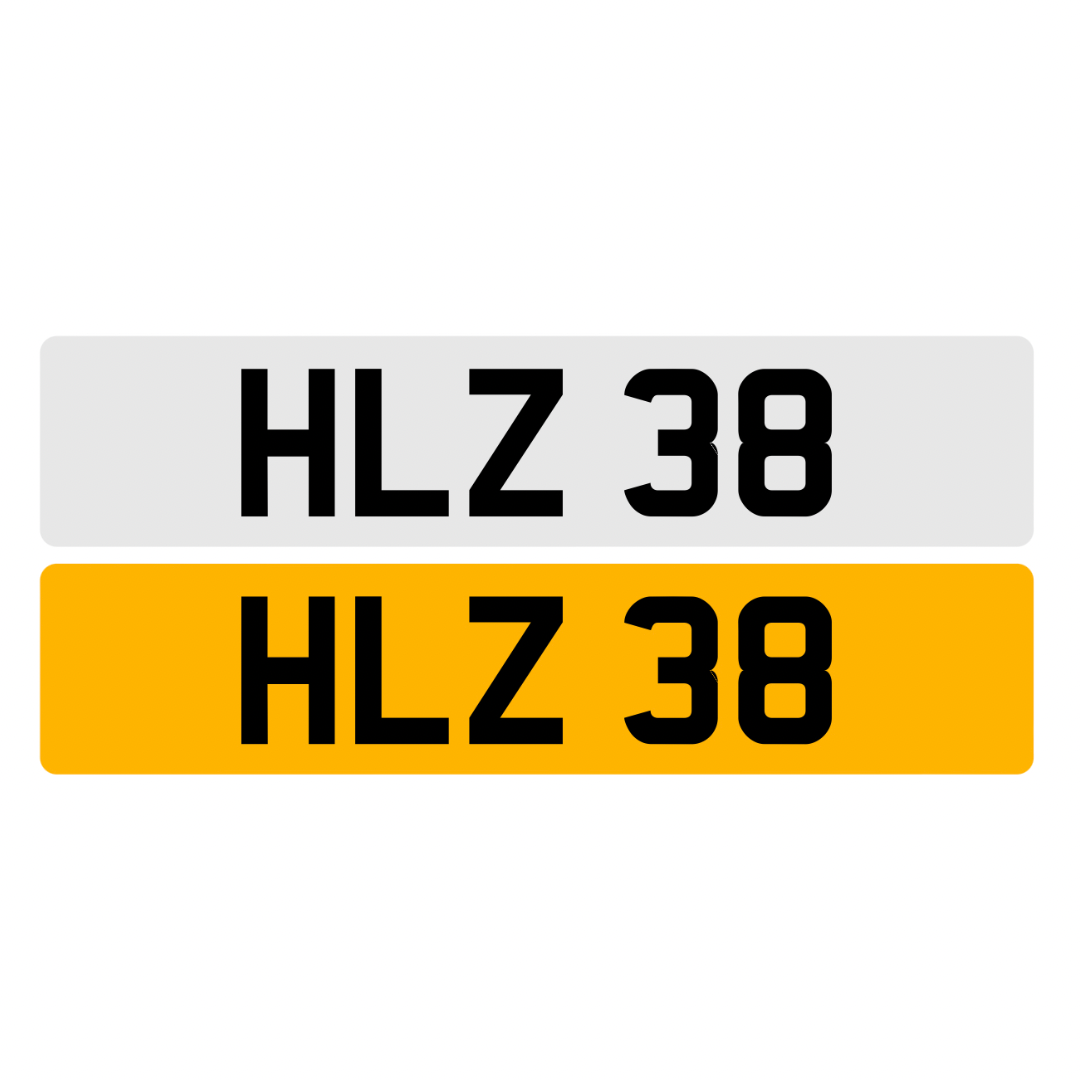 HLZ38 - 3x2 Dateless Registration Plate
